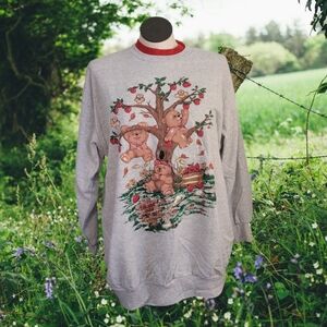 Vintage 90s Countryside Bears Maternity Sweatshirt Deadstock